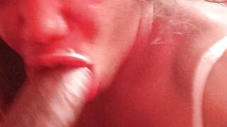 Sucking on a fat chocolate dick