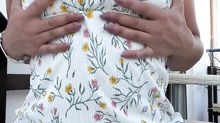 Happy Swedish Wife Shaking Her Boobs