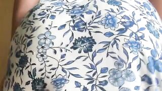 Wife Upskirt ass jiggling and spanking