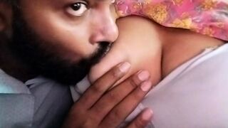 Sucking Indian GF Big Boobs and Blowjob