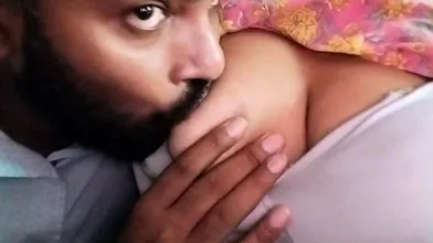 Sucking Indian GF Big Boobs and Blowjob