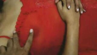 Indian Aunty In Red Nighty Naked Ready For Hot Sex