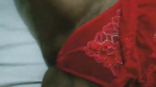 Indian Aunty In Red Nighty Naked Ready For Hot Sex