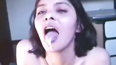 Indian Girl Taking Cumshot On Face