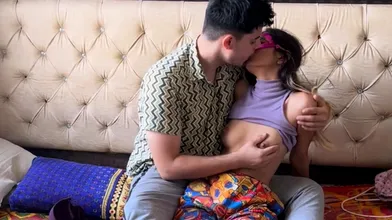 18 Year Hot College Babe Making Love With Her Finance