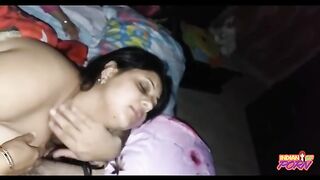 sexy indian wife passionate kissing with husband
