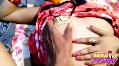 Playing With My Indian Girlfriend Boobs