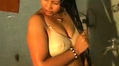 Hot Indian Bhabhi Taking Shower In Lingerie
