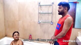 Indian Bhabhi In Bathroom Taking Shower Fucked By Devar