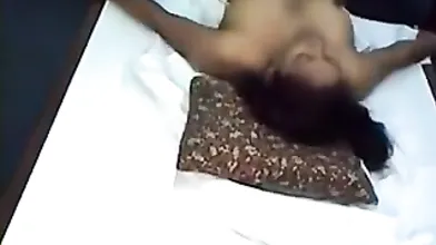Laying on bed naked Indian wife decided to take a cold