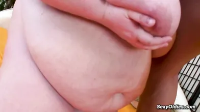Huge tits BBW MILF Amalia face and pussy fucked by horny Tom Nikos