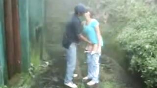 British Indian couple fuck in rain storm at hill station