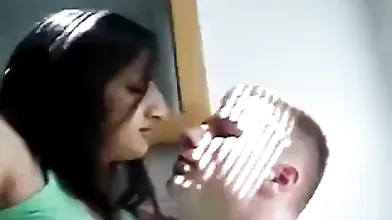 Indian Woman kissing her white boyfriend Desi NRI
