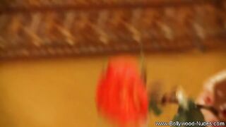 A daring Indian Lady dancing in a seductive way
