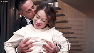 Squirting mom Olga gets fucked hard