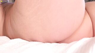 Naughty redhead mom playing with her shaved pussy