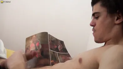Naughty French Milf gets fucked in both holes by young guy