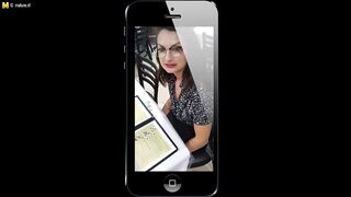 Sexy American lady asked for an interview and shows a whole lot more