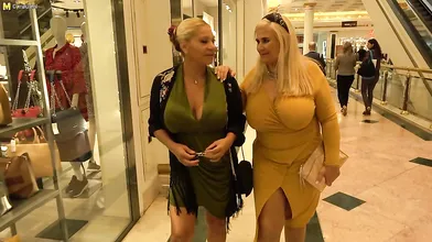 Two big breasted mature ladies shopping for toys