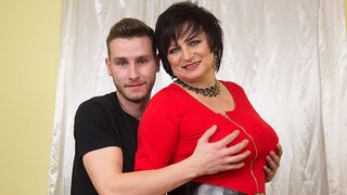 Hot housewife sucks and fucks her toyboy
