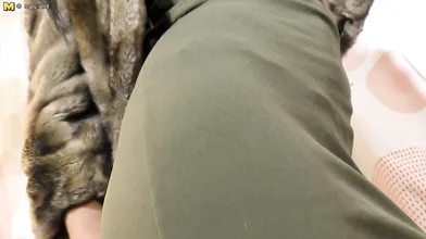 Naughty mom playing with her wet pussy