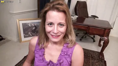 Horny American housewife playing with herself