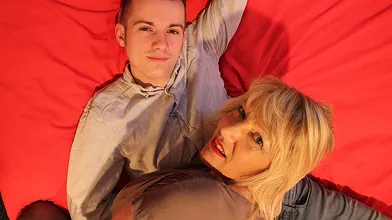 Horny British housewife fucking and sucking her toy boy