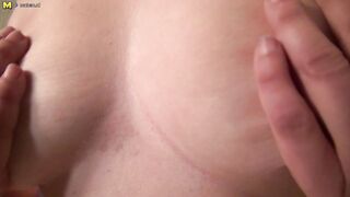 Naughty American housewife playing with her wet pussy