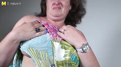 This big Dutch mama loves to play with her dildo