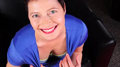 Naughty shaved American mom playing with herself