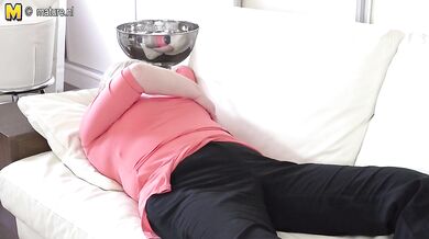 Horny housewife playing with herself