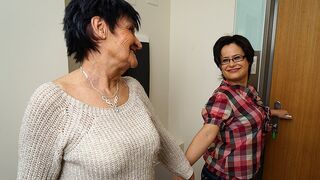 Two horny housewives go to town