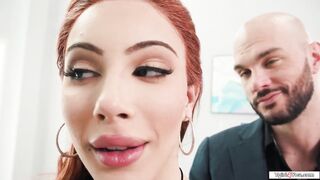 Tgirl Ariel Demure backless dress make personal shopper hard