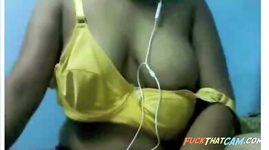 Busty Indian babe on webcam
