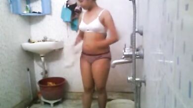 Indian College Babe In Hostel Shower