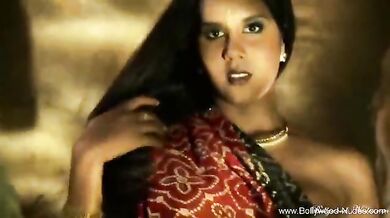 Indian Brunette Dance Gracefully And Seductively
