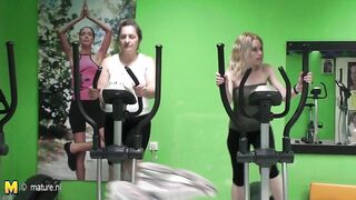 These mature women love to exercise even naked