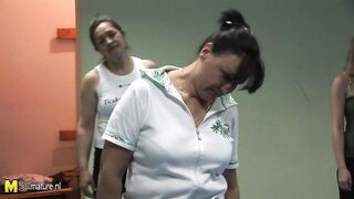 These mature women love to exercise even naked