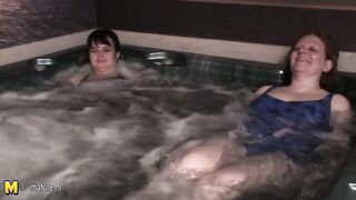 Relaxing mature women in a spa