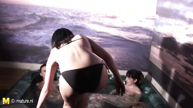 Watch these women unload and relax naked