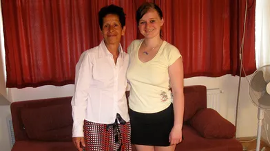 Naughty old and young lesbians doing eachother