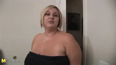 Naughty big mama showing off her goods