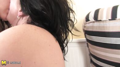 Naughty old and young lesbians have fun