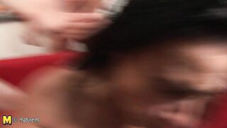 Kinky mature slut gets gang banged hard and long