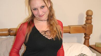 Horny mama playing with herself