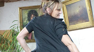 Kinky housewife playing all alone