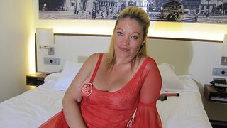 Big titted mama playing with herself