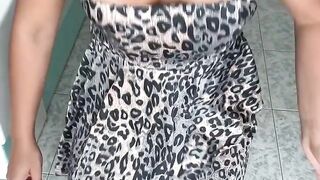 Leopard Dress, Tanned Bouncing Tits