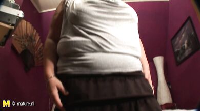 Big titted chubby mama getting naughty