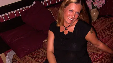 Horny housewife munching on cock and cum